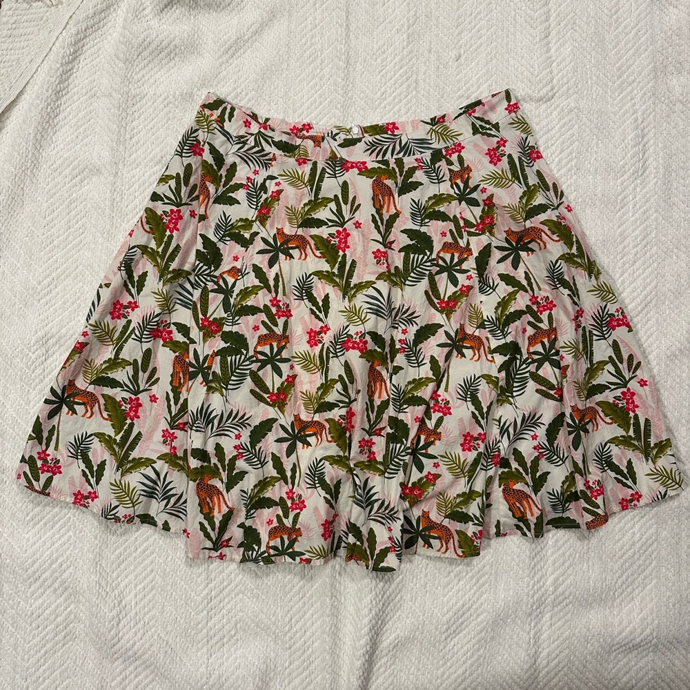 Eva Rose Floral Jungle Print Skirt